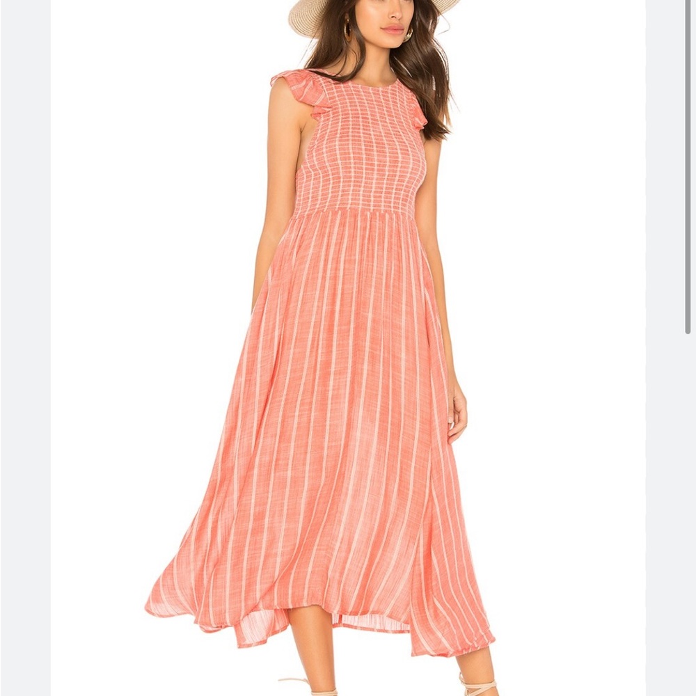 Free People Red Chambray Dress - Picture 2 of 10